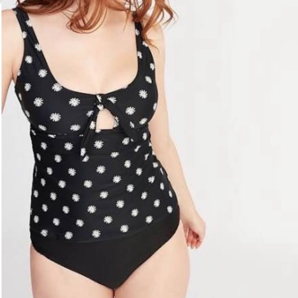 Old Navy Retro Daisy Print Tankini Top Medium NEW